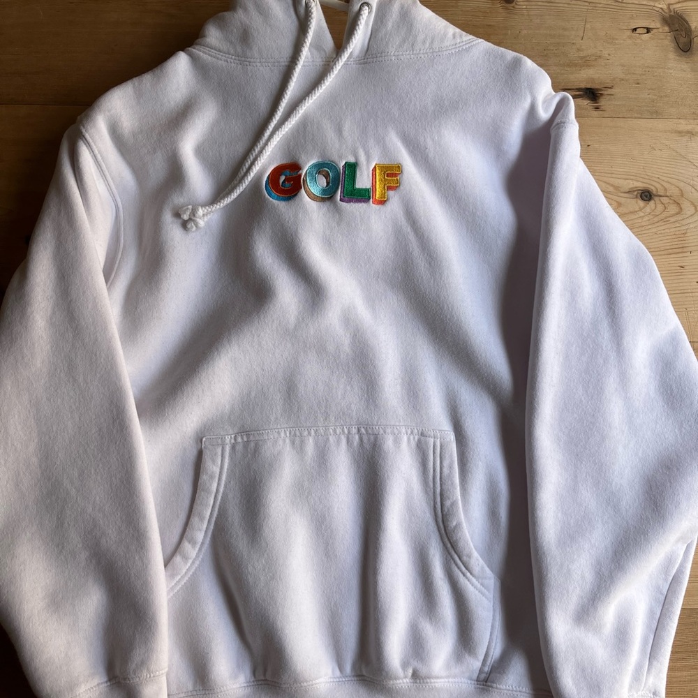 Golf Wang white hoodie, size medium, color: white